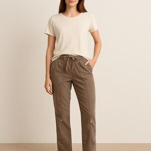 Nurture Women's Olive Green/Brown‎ Cargo Pants Drawstring Waist Casual Size M